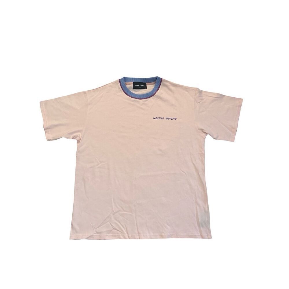 Homme + Femme Mens Light Pink Tee Size Large